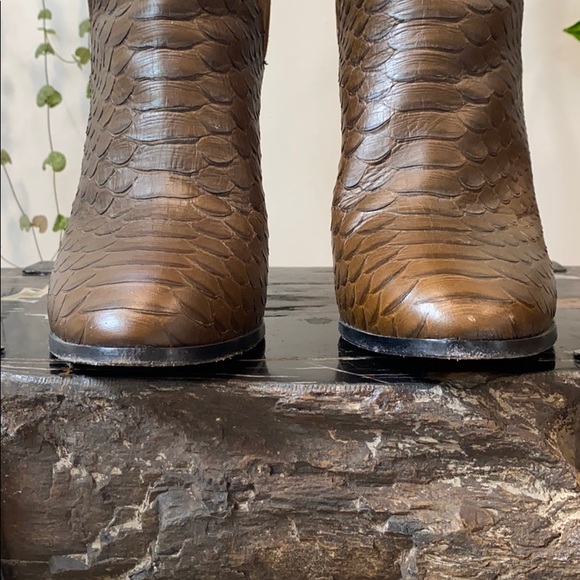 VINCE leather and suede mid calf boot - Picture 5 of 8